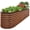 Wood Grain, variant on Best Choice Products 8x2x2ft Metal Raised Garden Bed, Oval Outdoor Planter Box w/ 4 Support Bars - Charcoal