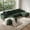 Green, variant on ShiKeyi 134" Modular U-Shaped Cloud Sofa, 5 Seater Corduroy Sectional Couch with Deep Seats Double Chaise & Soft Boneless Design, Green