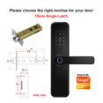 thumbnail image 2 of Eletronic Lock For Tuya X5 Security Smart Door Lock With Biometric Fingerprint&Smart Card&Password&Key&App Unlock, 2 of 7