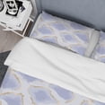 thumbnail image 4 of Designart 'Pastel blue and gold abstract shapes pattern' Mid-Century Modern Duvet Cover Set, 4 of 4