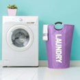thumbnail image 6 of Gustave 90L Collapsible Laundry Basket Dirty Clothes Laundry Hamper Organizer Large Waterproof Storage Basket with Handles for Clothes Blankets Toys - Navy Blue, 6 of 7