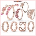 thumbnail image 2 of Anillo De Regalo Romántico Con Flor De Melocotón Rosa Margarita Símbolo Eterno + Bolsa De Franela, 2 of 4