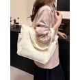 thumbnail image 5 of Women's Canvas Tote Bag with Multiple Pockets, Large Capacity Shoulder Handbag for Work, School, Travel and Everyday Use, 5 of 10