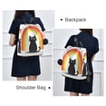 thumbnail image 4 of FORMRS Women's Travel Backpack Purse Anti-Theft Hidden Pockets Casual Shoulder Bag, Black Cat Rainbow, 4 of 7