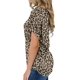 thumbnail image 2 of Tops casuales con estampado de leopardo para mujer, camisas de manga corta con cuello en V, blusa suelta, camiseta básica,XL JAMW Sencillez, 2 of 4