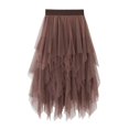 thumbnail image 2 of Femmes Tulle Jupe Taille Élastique Maille Long Paragraphe Jupe Robe Ballet Prom Parti Tulle Tutu A-line Jupe Midi, 2 of 5