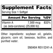 Source Naturals Beta Carotene 25000 iu Antioxidant Protection - Converted By Body To Vitamin A - 250 Softgels