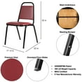 thumbnail image 3 of Hampden Furnishings Stella Collection Fabric Padded Stack Chair, Burgundy, Pack of 2, 3 of 8
