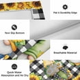 thumbnail image 5 of Sunflowers Gnomes Outdoor Rug 5x7 Ft, Non Slip Washable Area Rug, Summer Botanical Blooms Floral Check Patio Rugs Carpet Runner, Large Floor Mat for Indoor/Outdoor Deck Porch Camping, 5 of 8