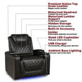 thumbnail image 2 of Valencia Oslo XL Home Theater Seating | Premium Top Grain Italian Nappa 11000 Leather, Power Headrest and Recliner, Power Lumbar Support (Row of 2, Dark Chocolate), 2 of 5