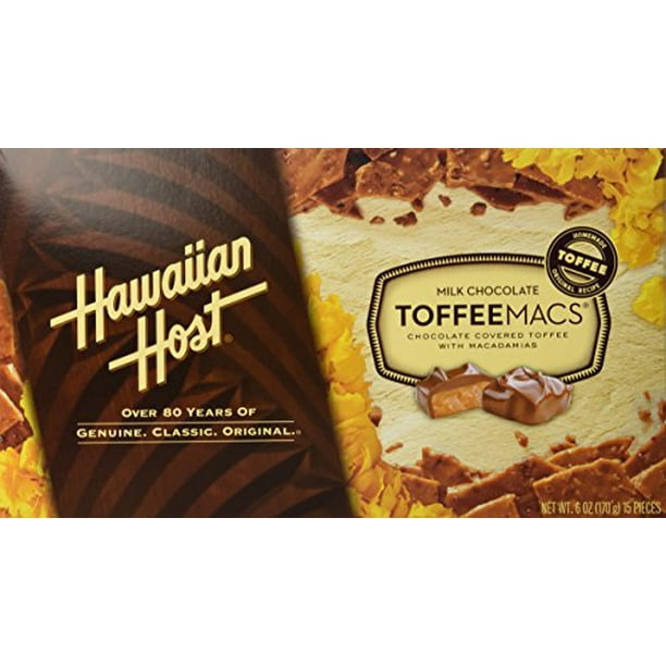 Hawaiian Host Chocolate covered Toffee with Macadamias, 6 Oz. Walmart