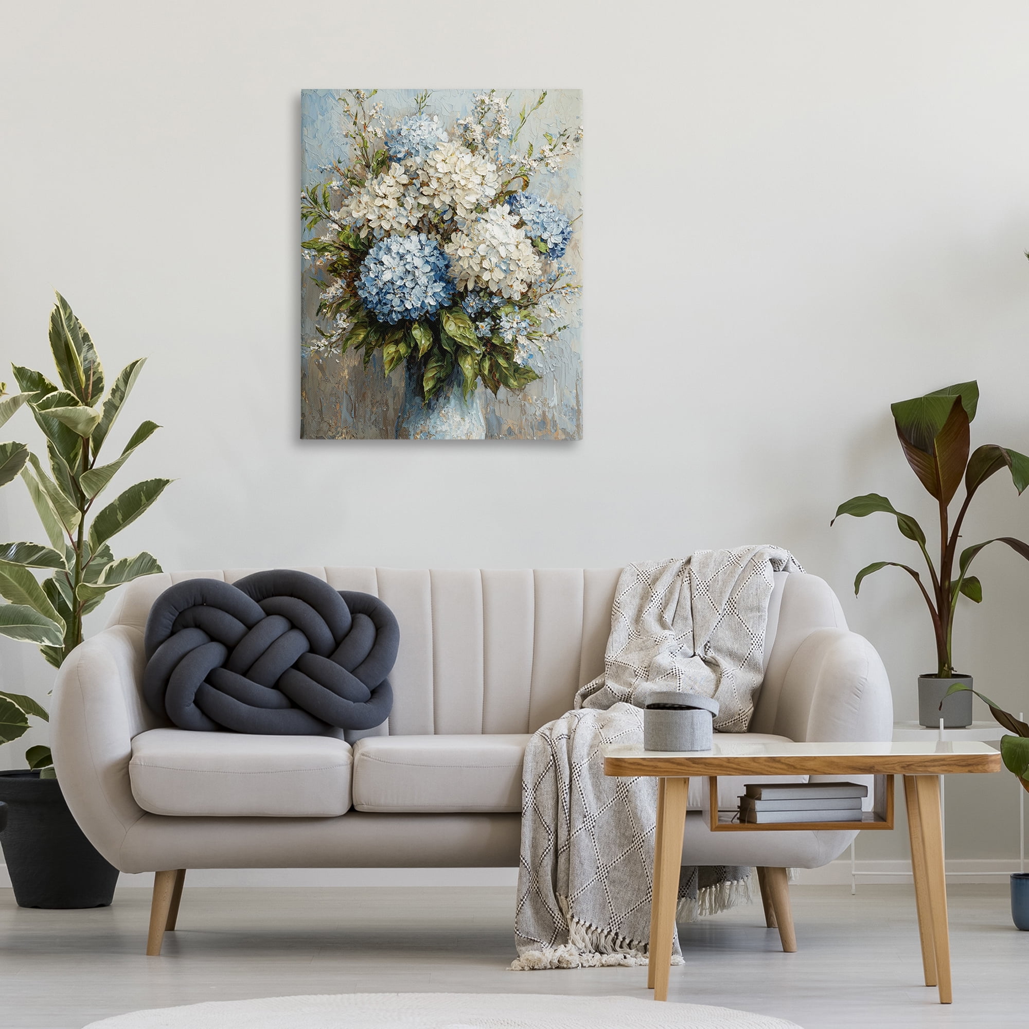 Stupell Industries Muted Classic Hydrangeas Floral Painting Wrapped Canvas Canvas Art Print Wall Art, 30 x 40