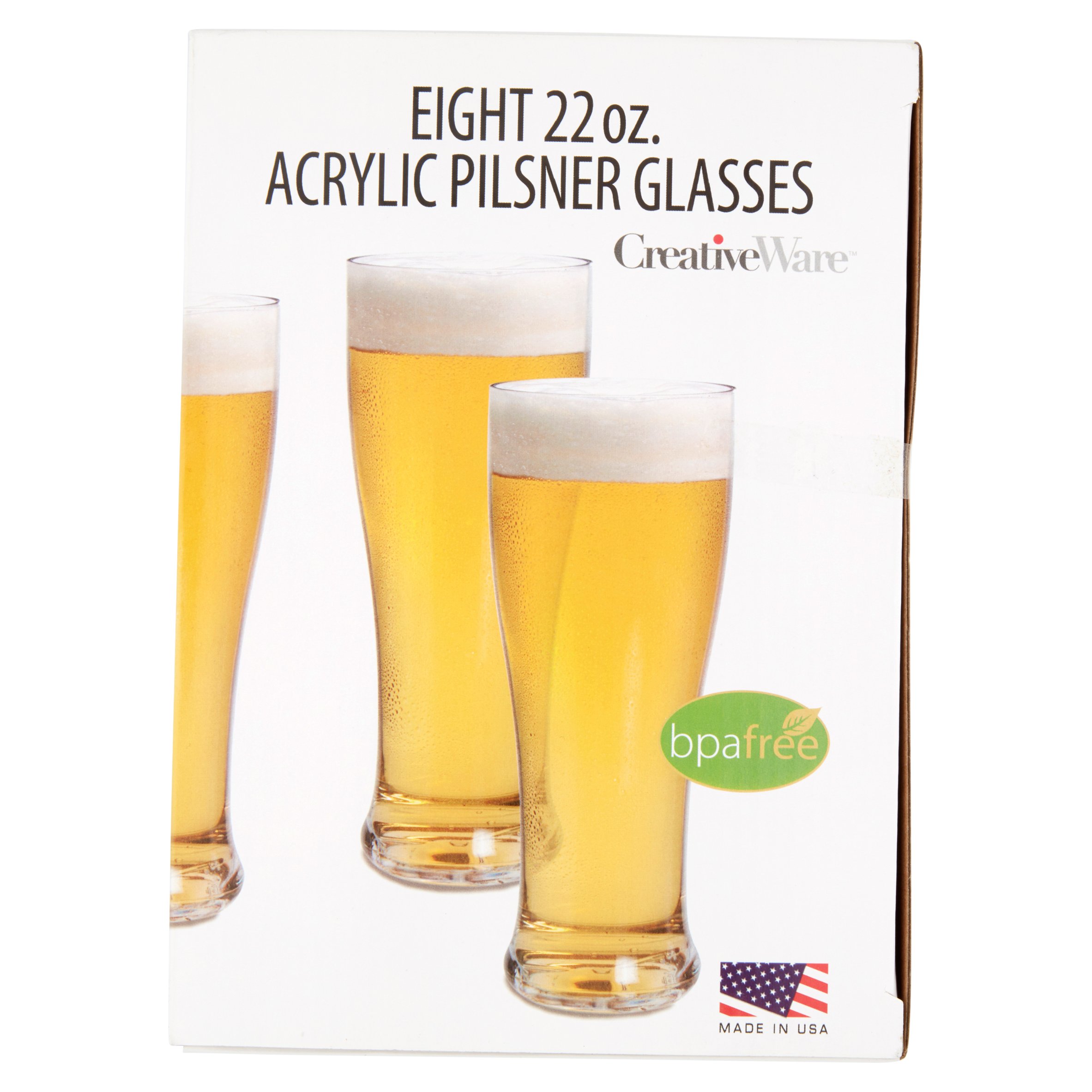 Creative Ware 22 oz. Eight Acrylic Pilsner Glasses - image 5 of 5