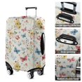 thumbnail image 5 of Colorful Butterfly Floral Cream Pattern Luggage Cover Fashion Suitcase Cover Baggage Covers Fit 25-28 Inch Luggage (Go Travel), 5 of 5