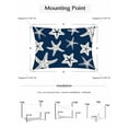 thumbnail image 6 of Starfish Sun Shade Sail 6.5' x 10', Summer Beach Nautical Ocean Sea Star Marine Life Navy Blue Rectangle Outdoor Sunshade Canopy, Waterproof UV Block Patio Covers for Garden Yard Beach, 6 of 9