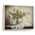 thumbnail image 2 of Designart "Still Life Of Tulip Bouquet VI" Tulips Floater Framed Canvas Wall Art, 2 of 5