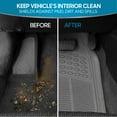 thumbnail image 4 of BDK 3-Piece Gray Rubber Floor Mats (Front + Rear), Heavy Duty Universal Fit Liners for Cars SUVs Trucks Vans, All Weather Protection Anti-Slip Nibs, Flexible Contours Fits Most Vehicles, 4 of 8