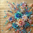 thumbnail image 1 of (CX054) Flores Florecientes Diamante Parcial en Partitura Musical Serie Flores Y Plantas Resina Diamante Forma Especial 30 * 30 CM, 1 of 9