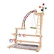 thumbnail image 5 of Percha de madera para parque infantil, accesorios para jaula de pájaros, parque infantil divertido para actividades de aves, pájaros azules,, 5 of 9
