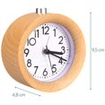 thumbnail image 5 of Reloj despertador analógico de madera con repetición, reloj retro con esfera luminosa, reloj de mesa de madera vintage silencioso sin, 5 of 5