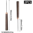 thumbnail image 2 of 2Pcs Scratch Awl Tool, Wooden Handle Slender Awl for Leather Craft Repair, Punching Stitching and Sewing, 2 of 5