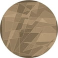 thumbnail image 1 of Ahgly Tapis Rond Lavable en Machine Intérieur Transitionnel Pérun Brun, 5 Pieds Rond, 1 of 7