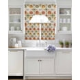 thumbnail image 3 of Fall Swag Curtains for Living Room/Bedroom Windows, Thanksgiving Pumpkins Plaid Vintage Kitchen Curtains and Valances Set 36 Inch Length, Light Filtering Swags Valance Curtain Panels, 3 of 5