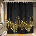 thumbnail image 3 of Jumping Note Shower Curtain Fabric Shower Curtain Set with 12 Hooks Waterproof 72 * 72 Inches for Bathroom Beach Caravan Hotel, 3 of 5