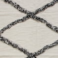 thumbnail image 4 of LR Home Black/White Shag Diamond Lightweight Throw Blanket, 50" x 60", 4 of 8