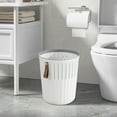 thumbnail image 4 of Up to 70% Off Trash Can Kitchen Large Garbage Can Household Living Room Bedroom Garbage Can High Face Toilet Toilet Without Cover Pressure Ring Wastebasket, 4 of 6