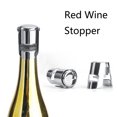 thumbnail image 3 of TOP-MAX 2PCS Wine Bottle Stopper Stainless Steels Wine Stoppers with Silicone Reusable Wine Saver Sealer Wine Corks (Silver), 3 of 8