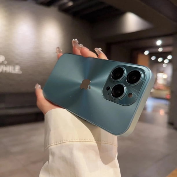 Funda De Teléfono Mate Ultrafina De Lujo Para iPhone 14 12 13 11 Pro Max Soporte De Metal De Silicona A Prueba De Golpes Gao Jiahui unisex