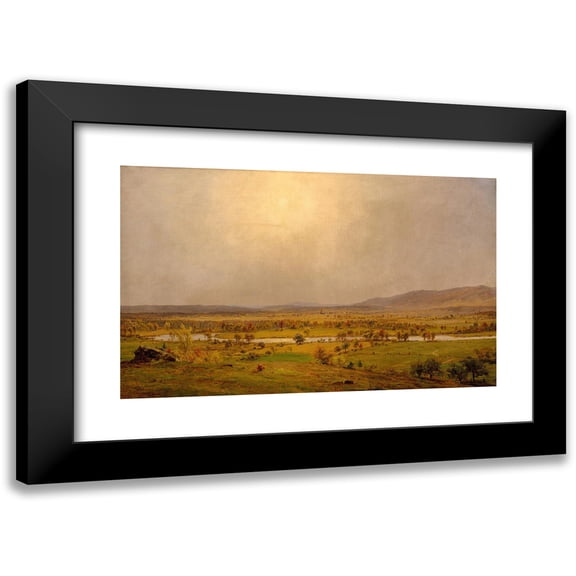 Jasper Francis Cropsey 14x11 Black Modern Framed Museum Art Print Titled - Pompton Plains, New Jersey (1867)