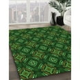 thumbnail image 2 of Ahgly Company Indoor Round Patterned Dark Forest Green Area Rugs, 8' Round, 2 of 6