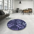 thumbnail image 3 of Ahgly Company Indoor Square Patterned Periwinkle Purple Area Rugs, 4' Square, 3 of 6