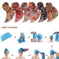 thumbnail image 4 of Scarf Stretch Turban for Women Long Hair Scarf Wrap Soft Head Band Tie African Head Wraps Tie-Dye Color, 4 of 5