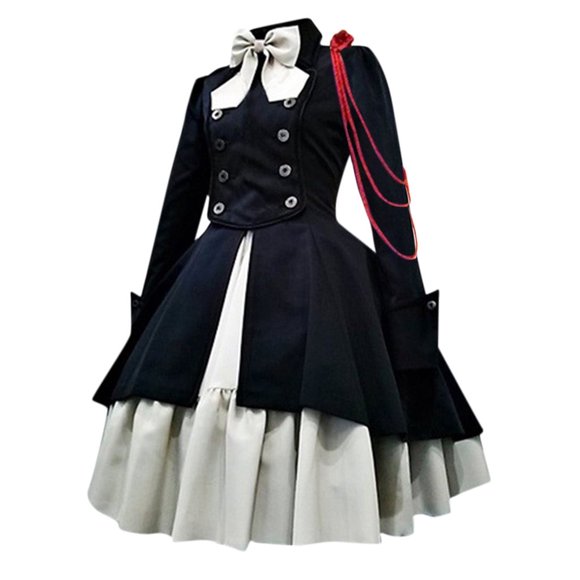 NMMUED Halloween Costumes Adult Halloween Costumes for Adults Halloween Costumes Midi Dress Womens Halloween Costumes Women Halloween Costumes Adult Gothic Masquerade Dresses Black M