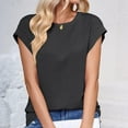 thumbnail image 7 of Xihbxyly Loose Summer Tops for Women Women Casual Basic T Shirts Loose Fit Crewneck Short Sleeve Summer Trendy Lightweight Soft Plus Size Tops, 7 of 7