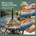 thumbnail image 3 of Round Outdoor Tablecloth with Umbrella Hole and Zipper, Blue Christmas Tree Fitted Table Cover with Elastic Edge for 31-35 Inch, Watercolor Xmas Snowflake Waterproof Patio Tablecoths for Picnic, 3 of 9