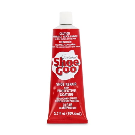 Original - 3.7 fl oz Tube - Clear Shoe Glue - Repairs Soles, Heels, Patches Small Holes - Bonds on Contact, Dries Within 24 Hrs, Waterproof - Works on Leather, Rubber, Vinyl, Canvas