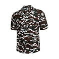 thumbnail image 4 of LYXSSBYX Big and Tall Mens Shirts Short Sleeves Clearance Men's Hawaiian Print Lapel Short Sleeve Shirt, 4 of 7