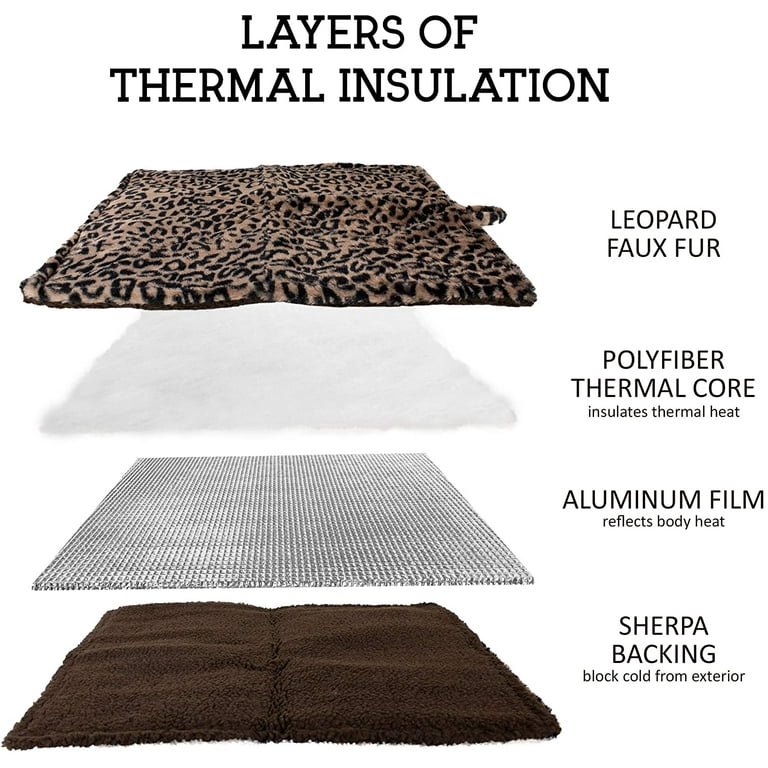 Self-Warming Cat Bed With Removable Cover - Thermal Mat For Cats & Small Pets