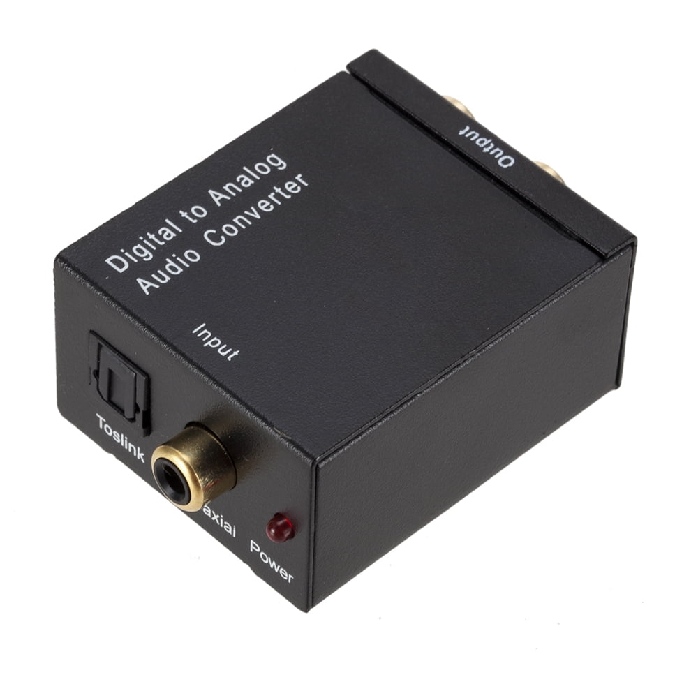 convertisseur audio coaxial à fibre optique au format PCM/LPCM Noir convertisseur audio RCA et sortie audio 3,5 mm/0,1 pouce Récepteur Bluetooth Convertisseur audio numérique-analogique 192KHz