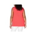 thumbnail image 2 of ALFANI Womens Coral Sleeveless Jewel Neck Top Plus  Size: 3X, 2 of 2
