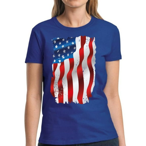 Women's USA Shirt - American Flag 4th of July - Patriotic Graphic Tees