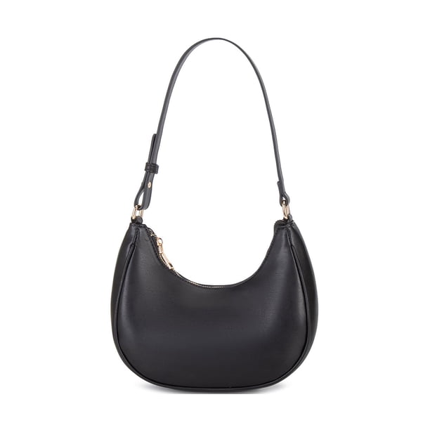 WSRYDJDL - Bolsas de hombro creciente para mujer con cierre de cierre, Negro -