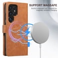 thumbnail image 5 of ELEHOLD Magnetic Detachable Wallet Case For Samsung Galaxy S26 Ultra, Removable 2 in 1 Wireless Charging RFID Blocking Card Holders PU Leather Flip Stand Cover,Black, 5 of 6