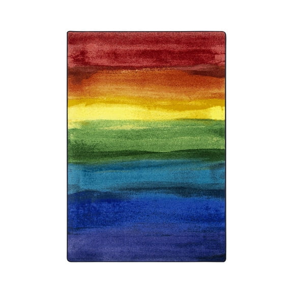 Joy CarpetsRainbow Magic 7'8" x 10'9" area rug in color Rainbow-Color:Rainbow,Material:Nylon