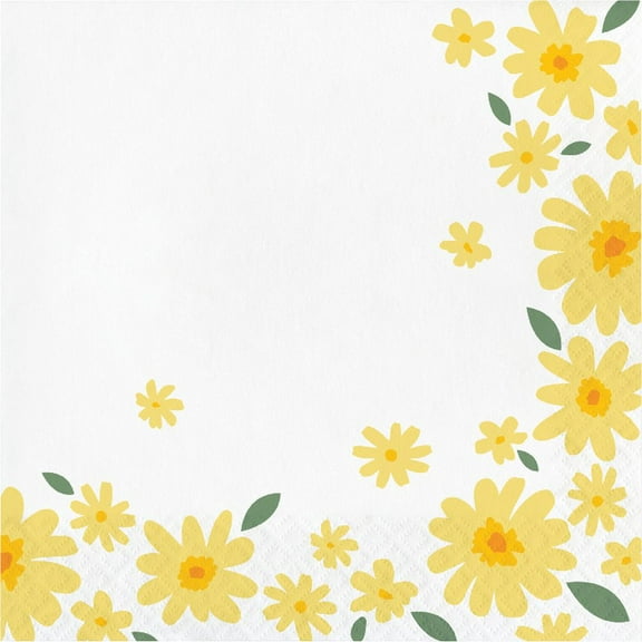 Sweet Daisy Paper Lunch Napkins 16 Per Pack