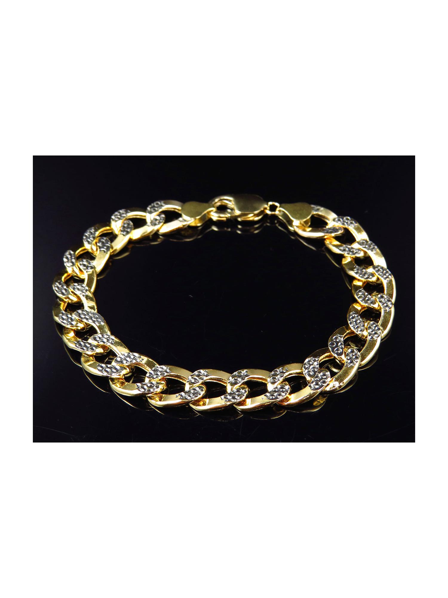 Mens 10K Yellow Gold Handmade Hollow 